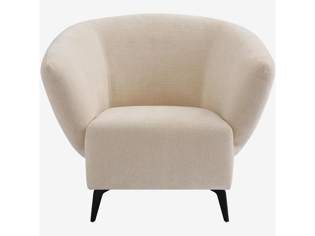 Habitat - Fauteuil en tissu - Crème - Design by Nicole Aptel - Brecio