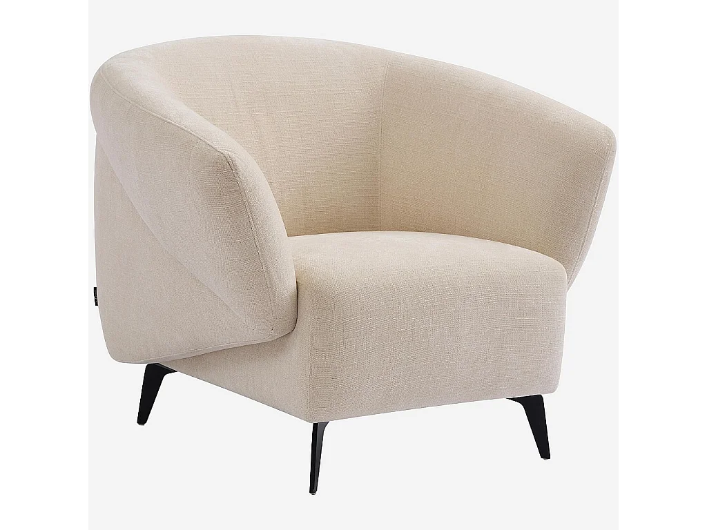 Habitat - Fauteuil en tissu - Crème - Design by Nicole Aptel - Brecio