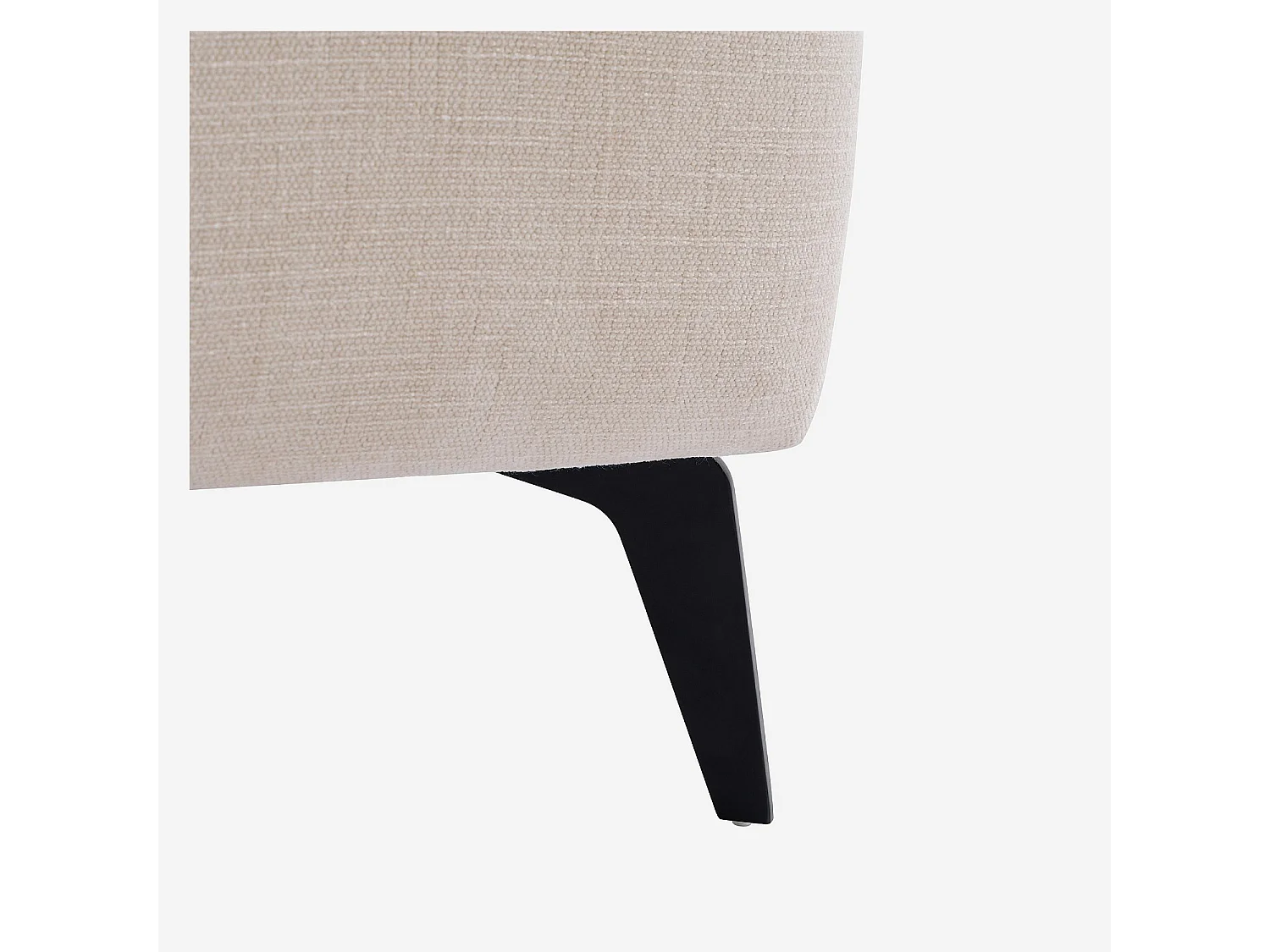 Fauteuil en tissu et métal noir - Crème - Design by Nicole Aptel
