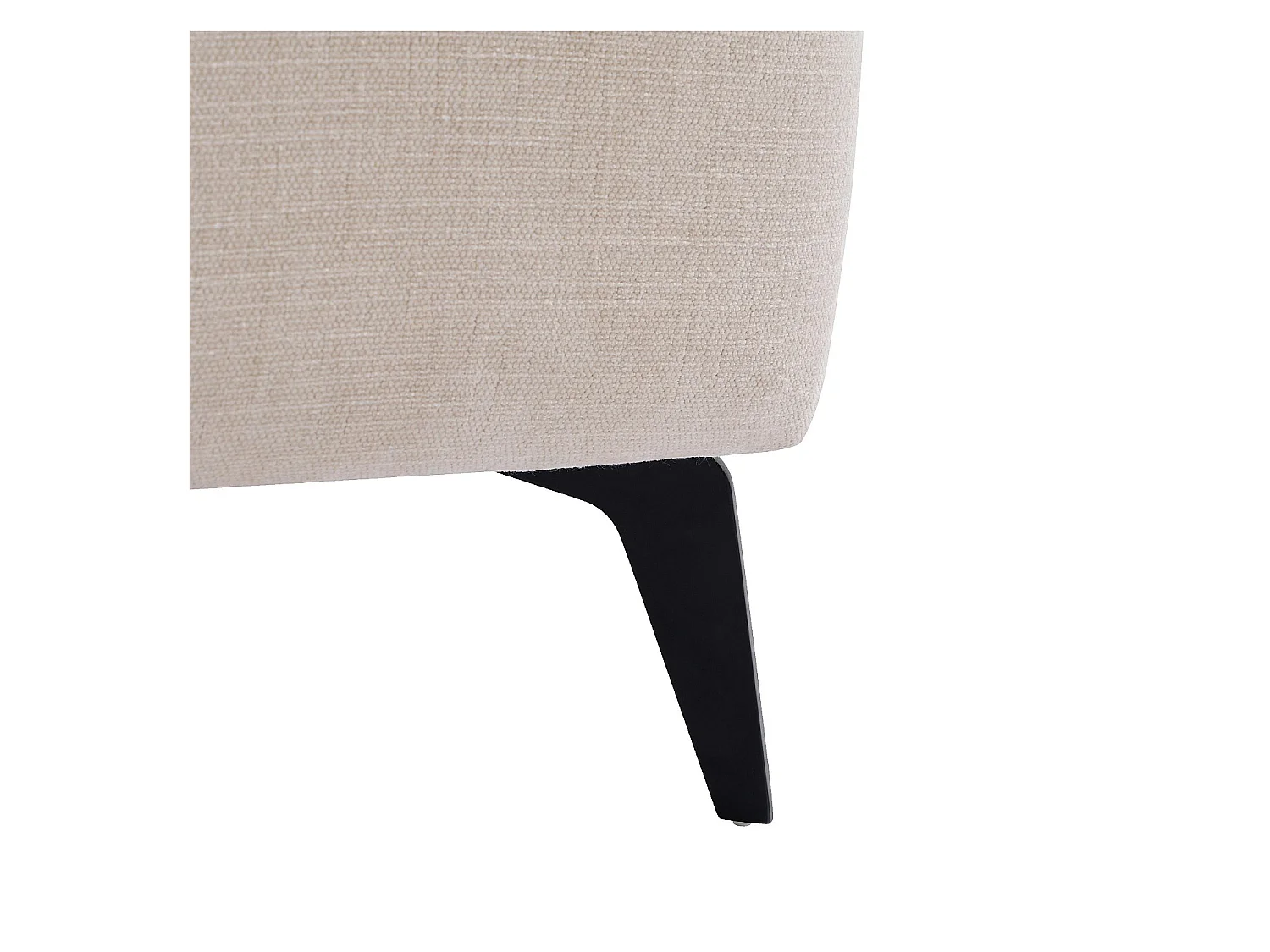 Habitat - Fauteuil en tissu et métal noir - Crème - Design by Nicole Aptel - Brecio