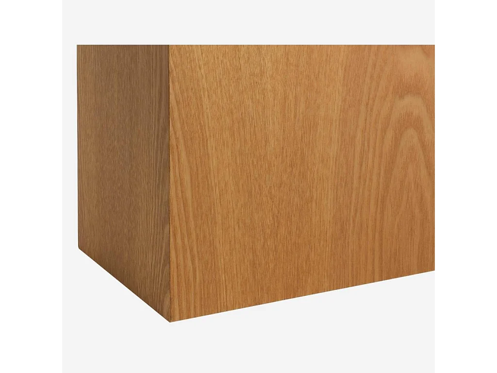 Habitat - Poubelle de bureau en bois avec intérieur laqué blanc - Array