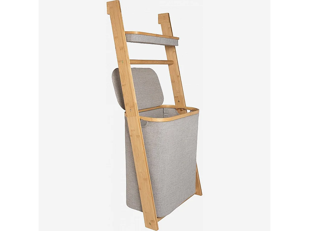 Habitat - Etagère de salle de bain avec rangements en bambou - Gris chiné - Barnabe