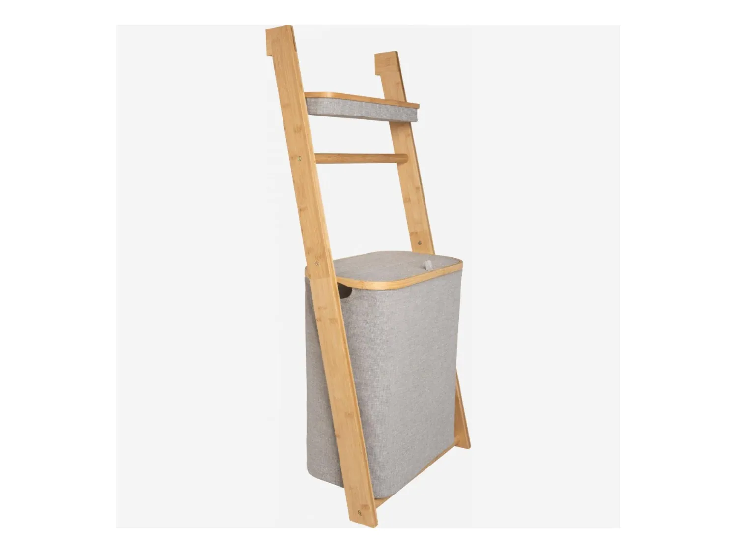 Habitat - Etagère de salle de bain avec rangements en bambou - Gris chiné - Barnabe