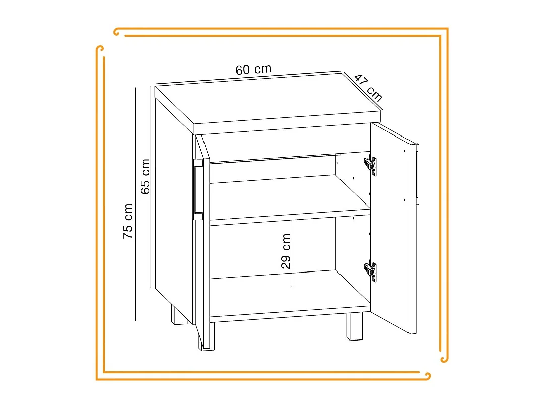 Szafka Łazienkowa Stojąca 60 cm Pod Umywalkę Nablatowa Dąb Craft Czarna