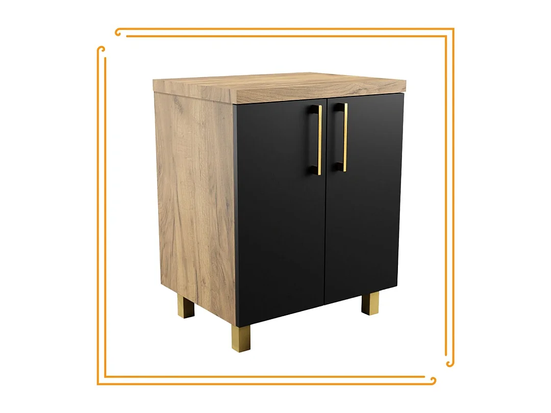 Armário de banheiro independente de 60 cm para pia de bancada, comoda branca.