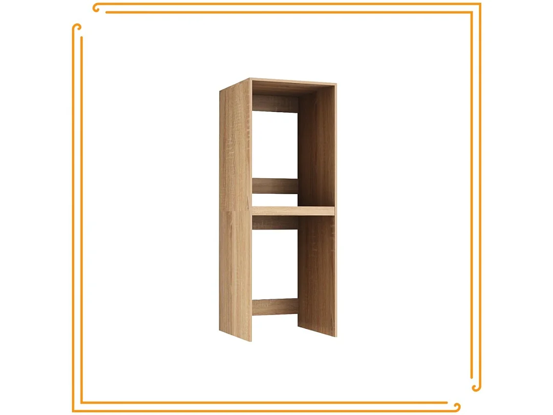 Armoire de salle de bain pour machine à laver et sèche-linge, colonne de rangement, finition chêne Sonoma.