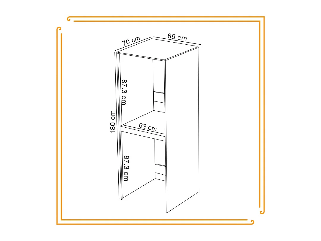 Schrank für Badezimmer über Waschmaschine und Trockner Säulenschrank Regal Einbauschrank Eiche Lancelot