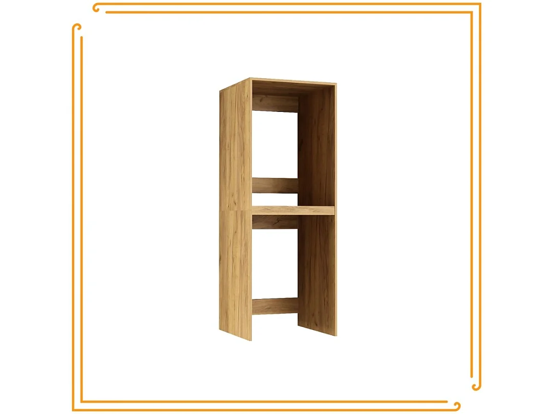 Armario de baño sobre lavadora y secadora columna estante integrado para electrodomésticos en roble Craft.