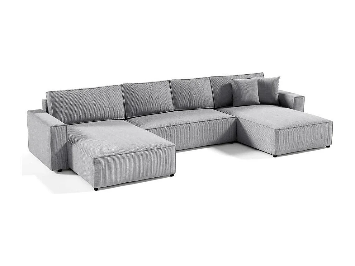 WOHNLANDSCHAFT Parys U mit Schlaffunktion hellgrau