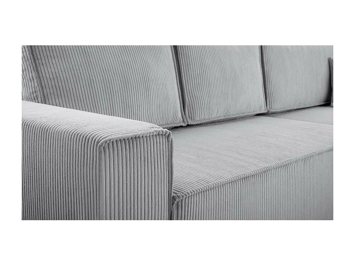 CANAPE Parys U avec fonction sommeil gris clair