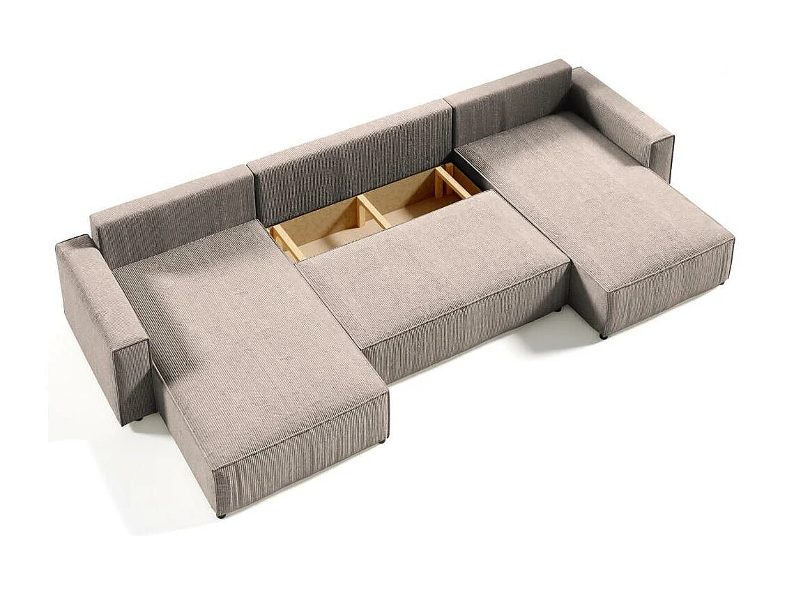 WOHNLANDSCHAFT Parys U mit Schlaffunktion beige