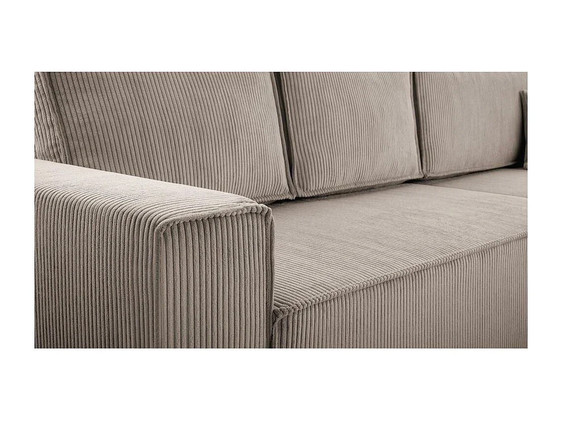 CANAPE Parys U avec fonction sommeil beige