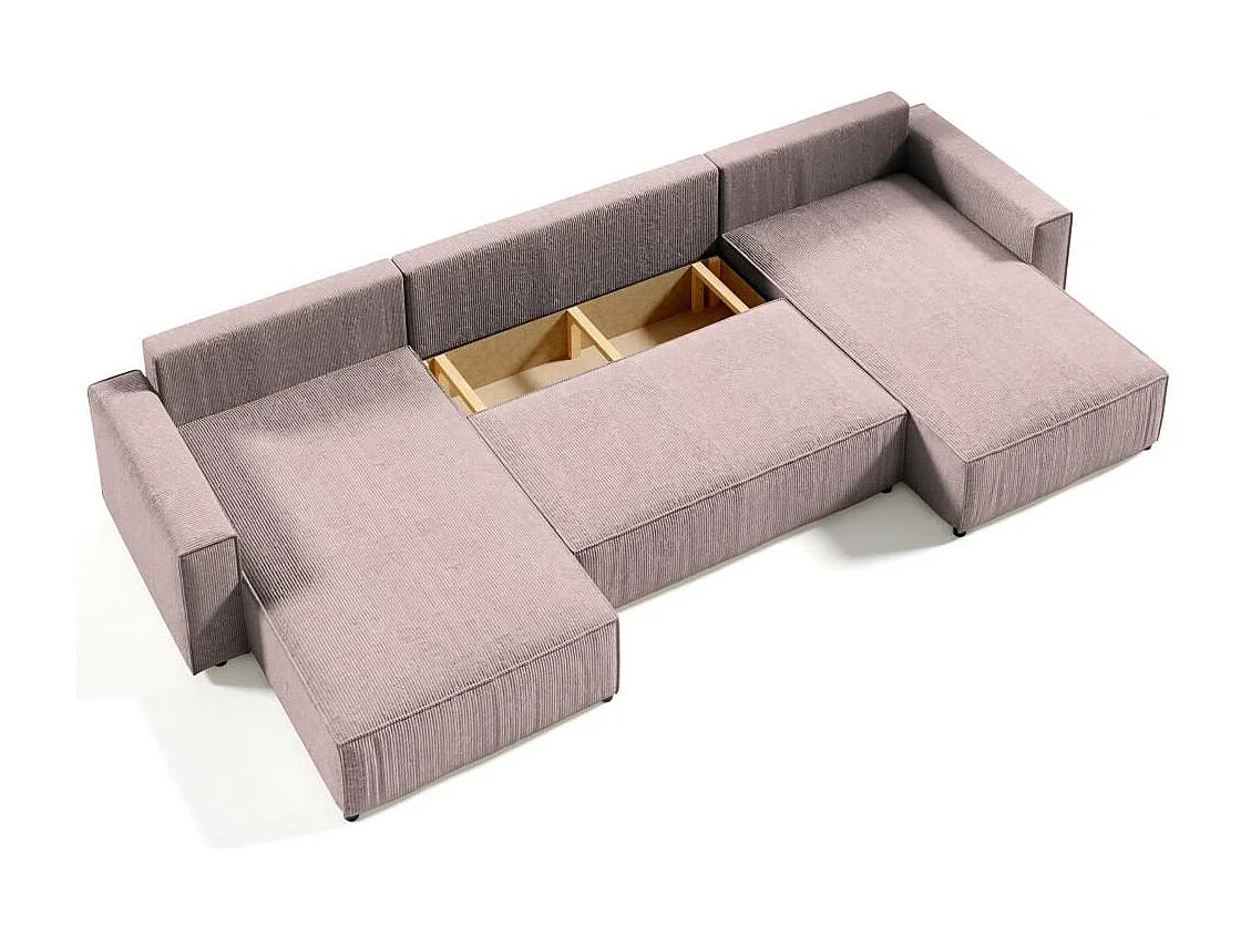 WOHNLANDSCHAFT Parys U mit Schlaffunktion rosa