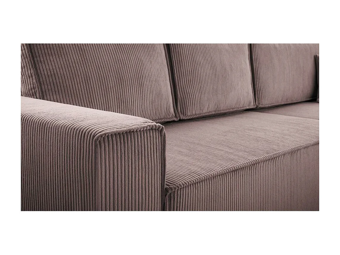 CANAPE Parys U avec fonction sommeil rose