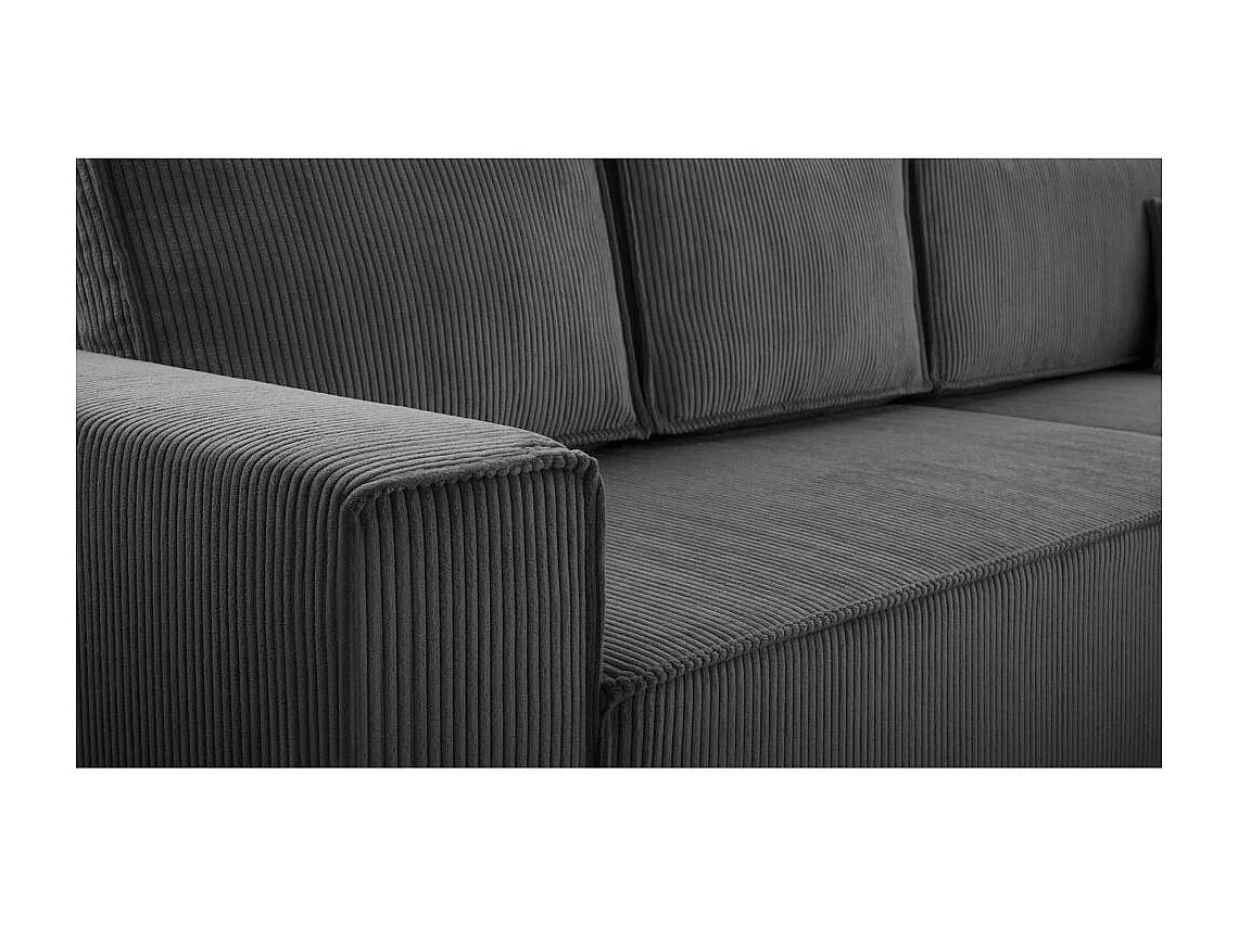 WOHNLANDSCHAFT Parys U mit Schlaffunktion dunkelgrau