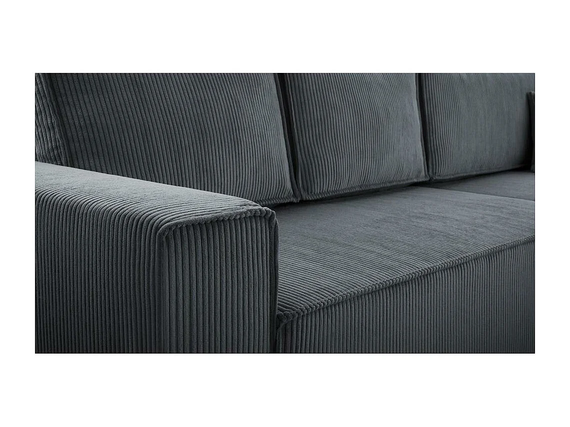 CANAPE Parys U avec fonction sommeil gris