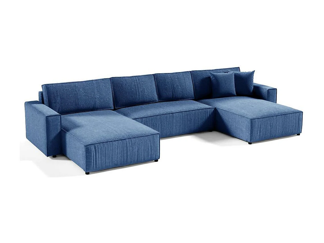 WOHNLANDSCHAFT Parys U mit Schlaffunktion blau