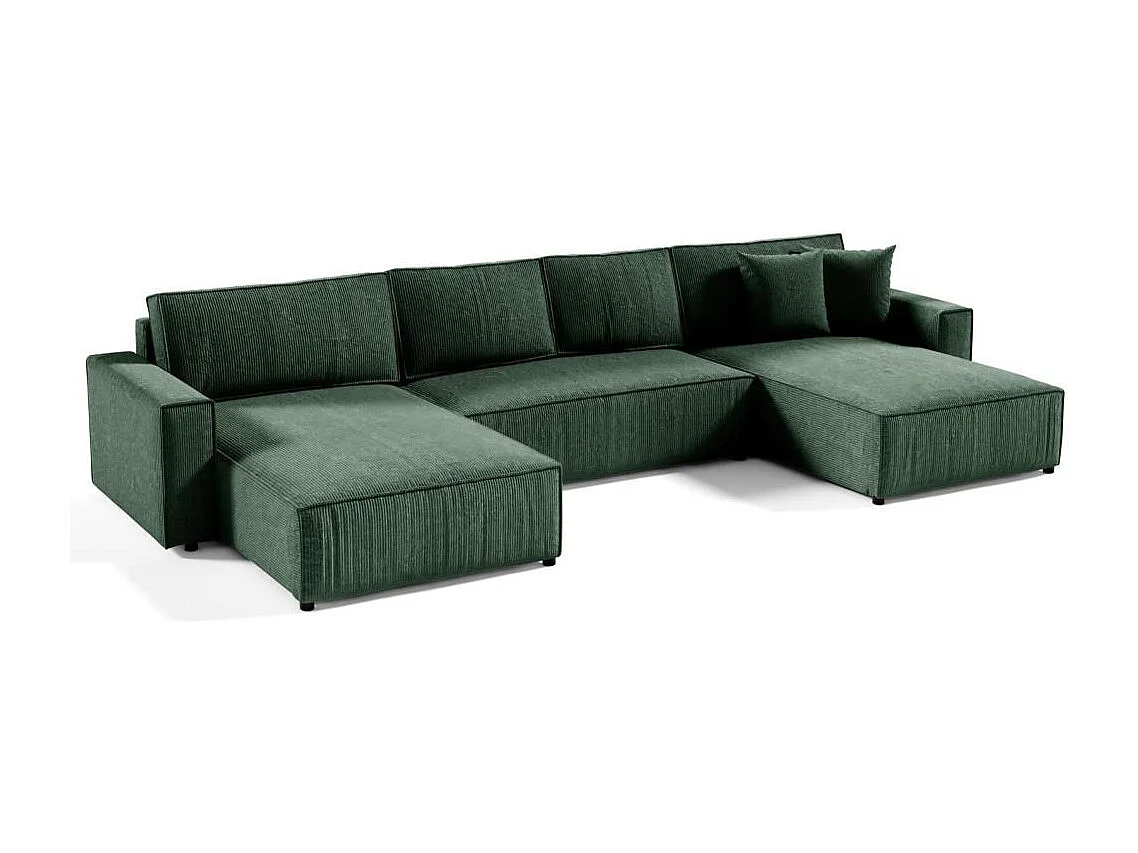 WOHNLANDSCHAFT Parys U mit Schlaffunktion grün