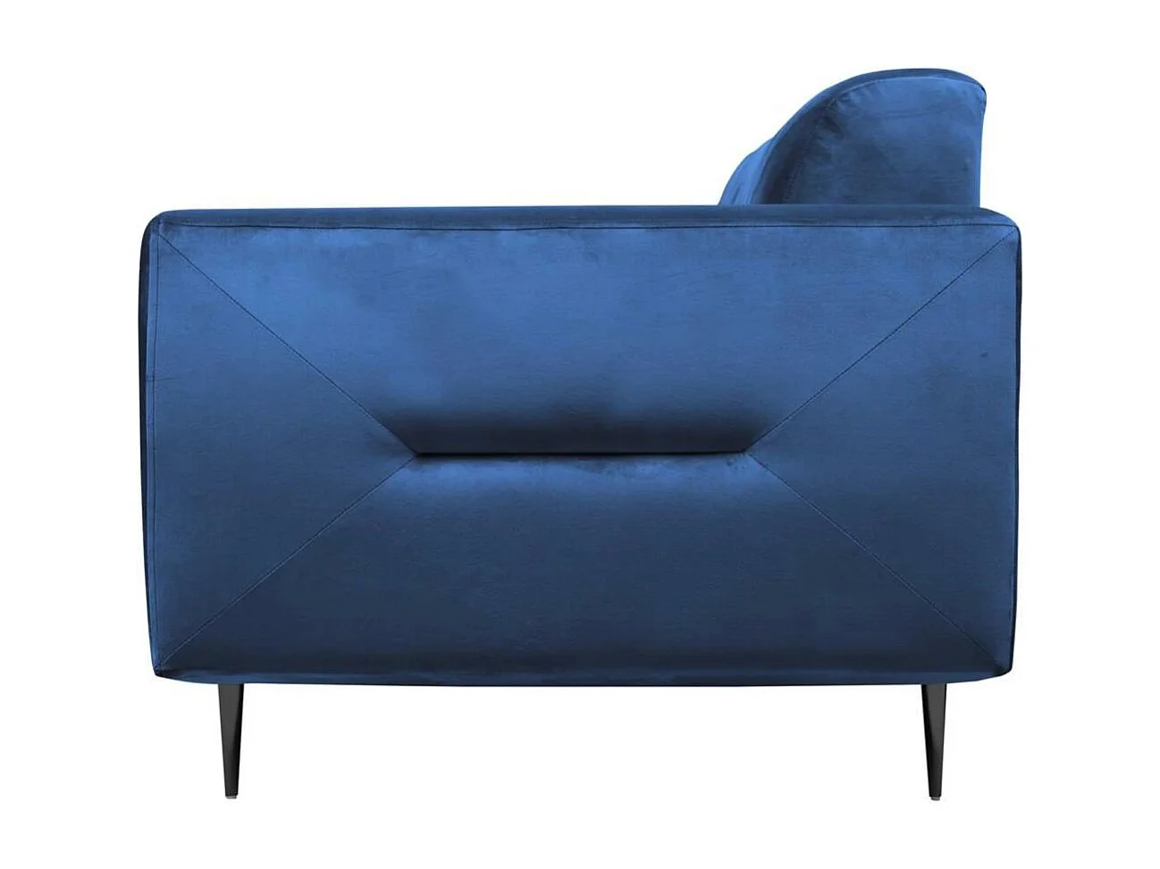 3-SITZER SOFA Venezia dunkelblau mit goldenen Beinen
