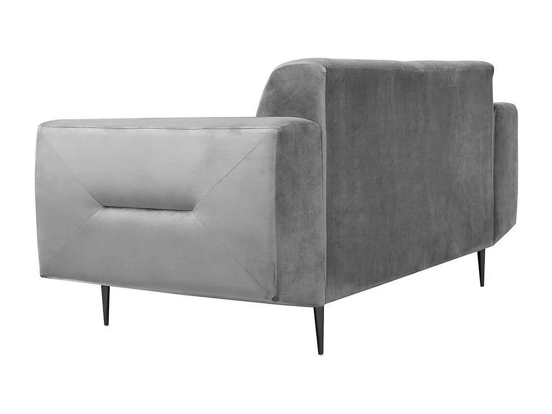 3-SITZER SOFA Venezia hellgrau mit goldenen Beinen