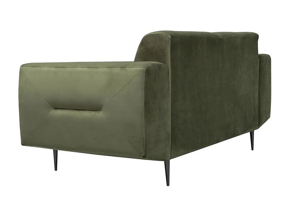 3-SITZER SOFA Venezia olivgrün mit goldenen Beinen