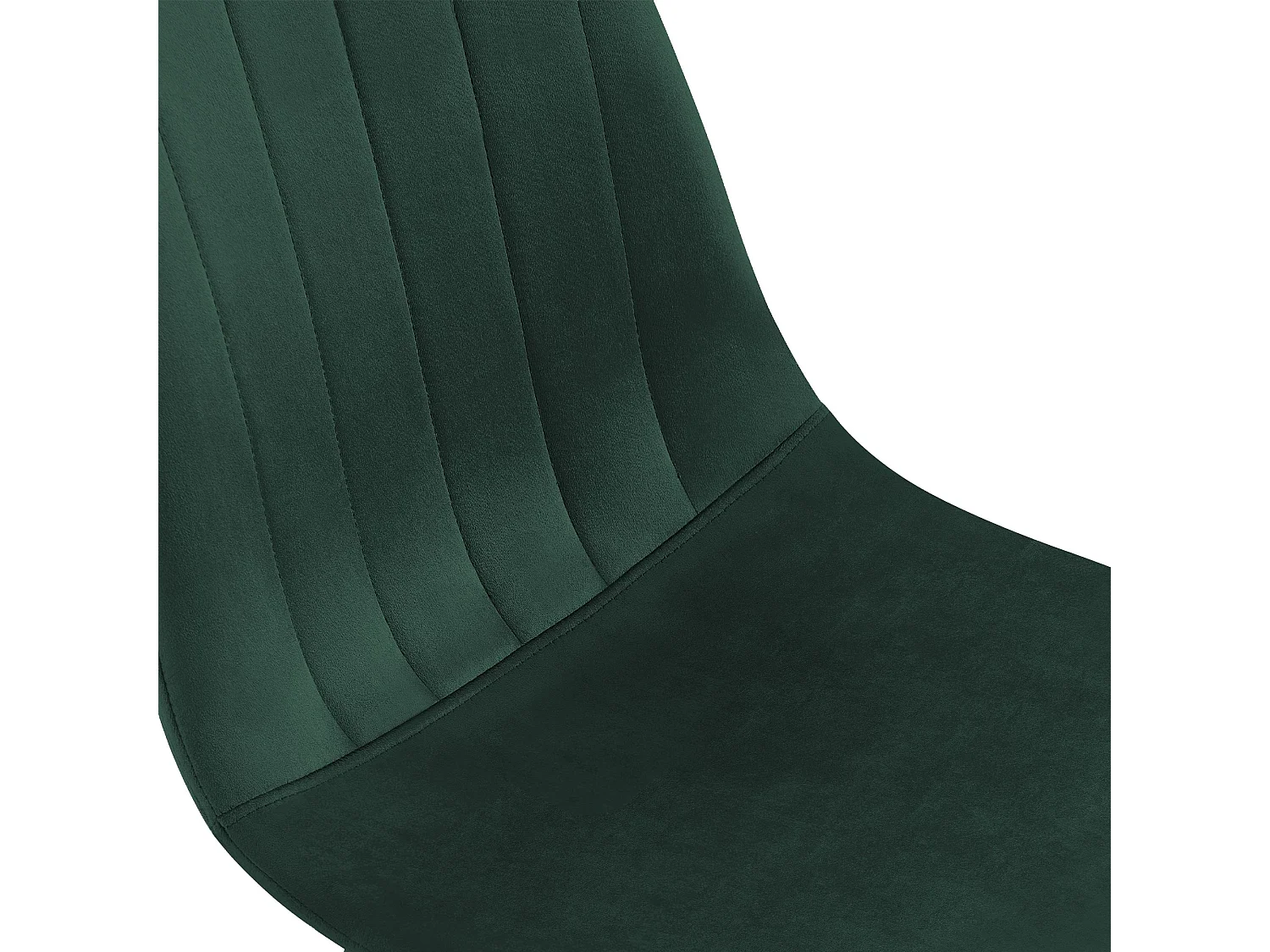 Lot de 4  chaise salle à manger - Velours - Vert - Baxter