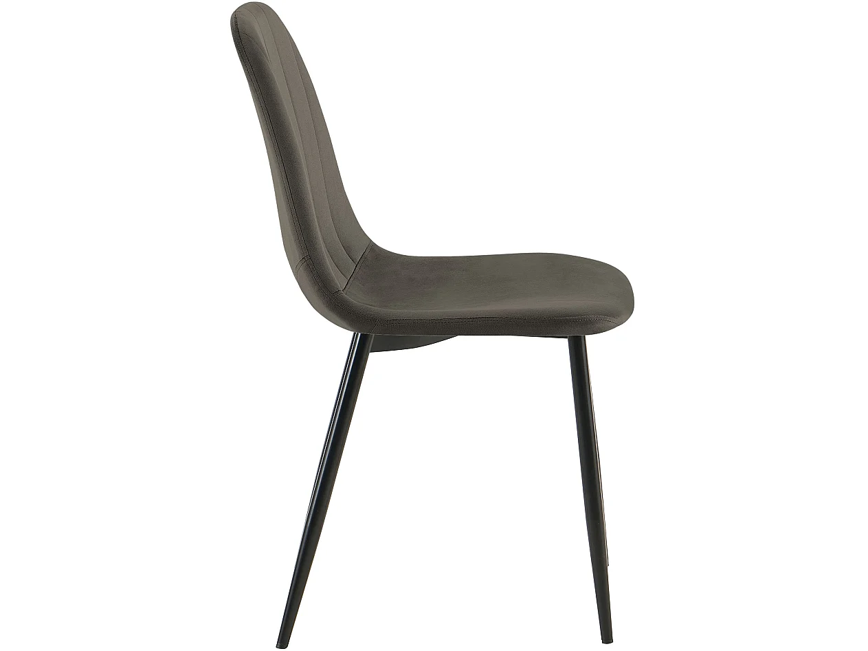 chaise salle à manger - Métal - Anthracite - Baxter