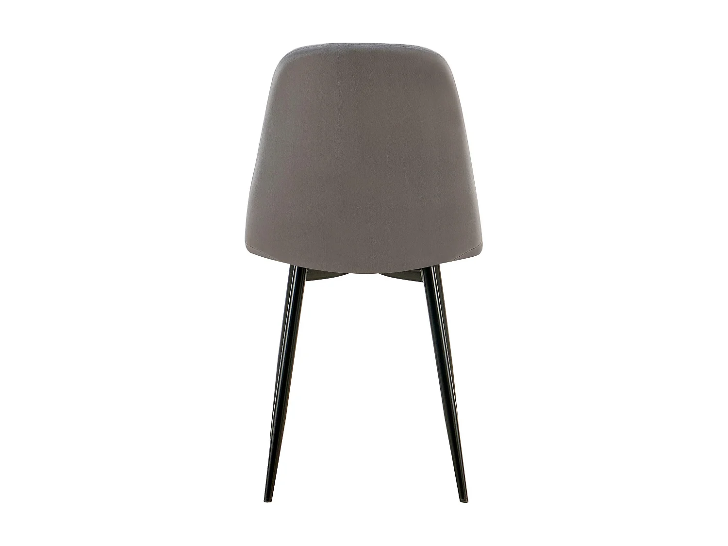 Lot de 4  chaise salle à manger - Velours - Gris foncé - Baxter