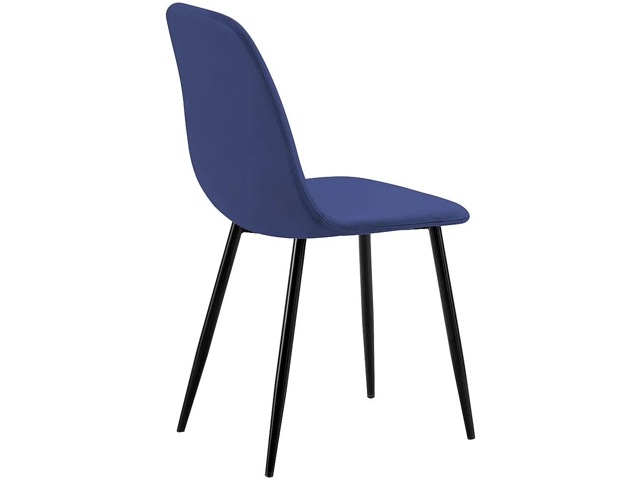 Lot de 4  chaise salle à manger - Velours - Bleu - Baxter