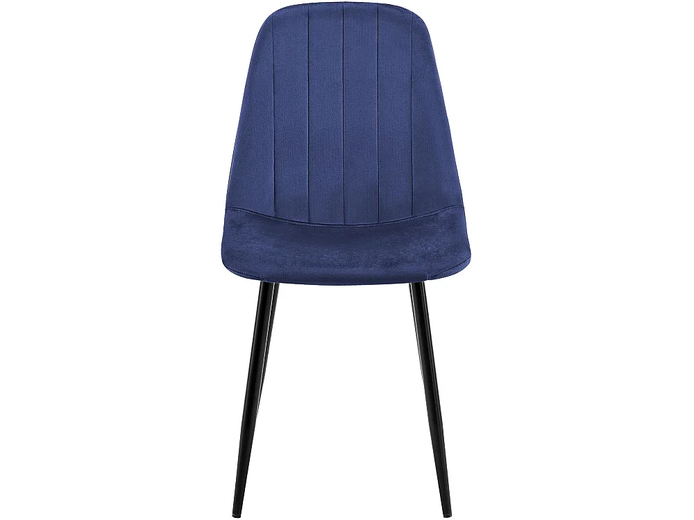 Lot de 4  chaise salle à manger - Velours - Bleu - Baxter