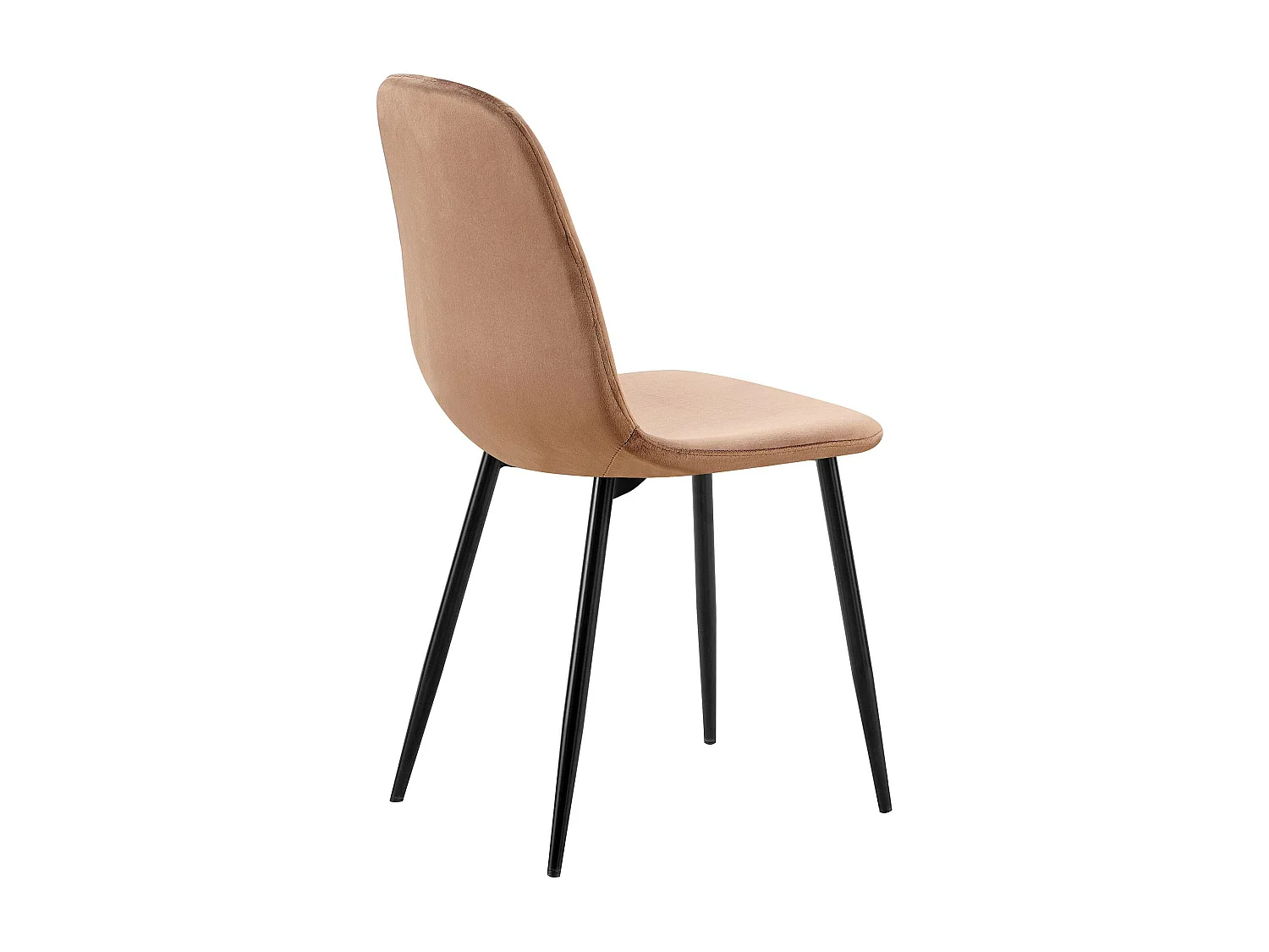 Lot de 4  chaise salle à manger - Velours - Marron - Baxter