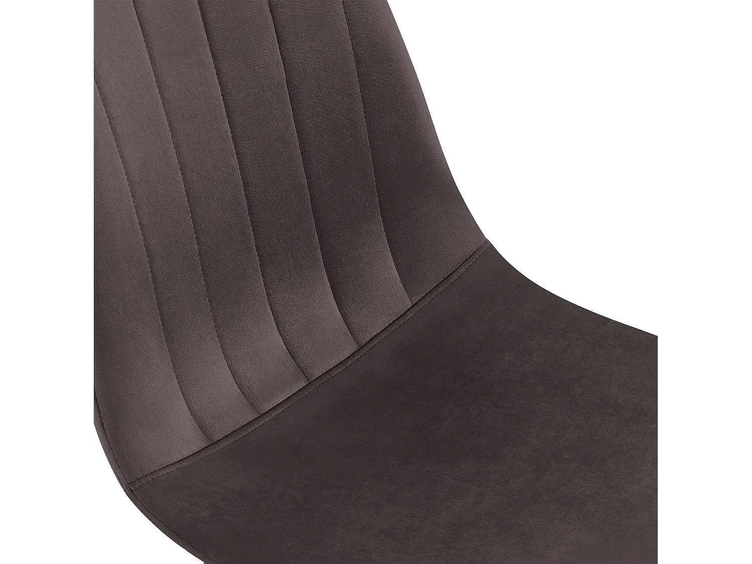 Lot de 4  chaise salle à manger - Velours - Marron - Baxter