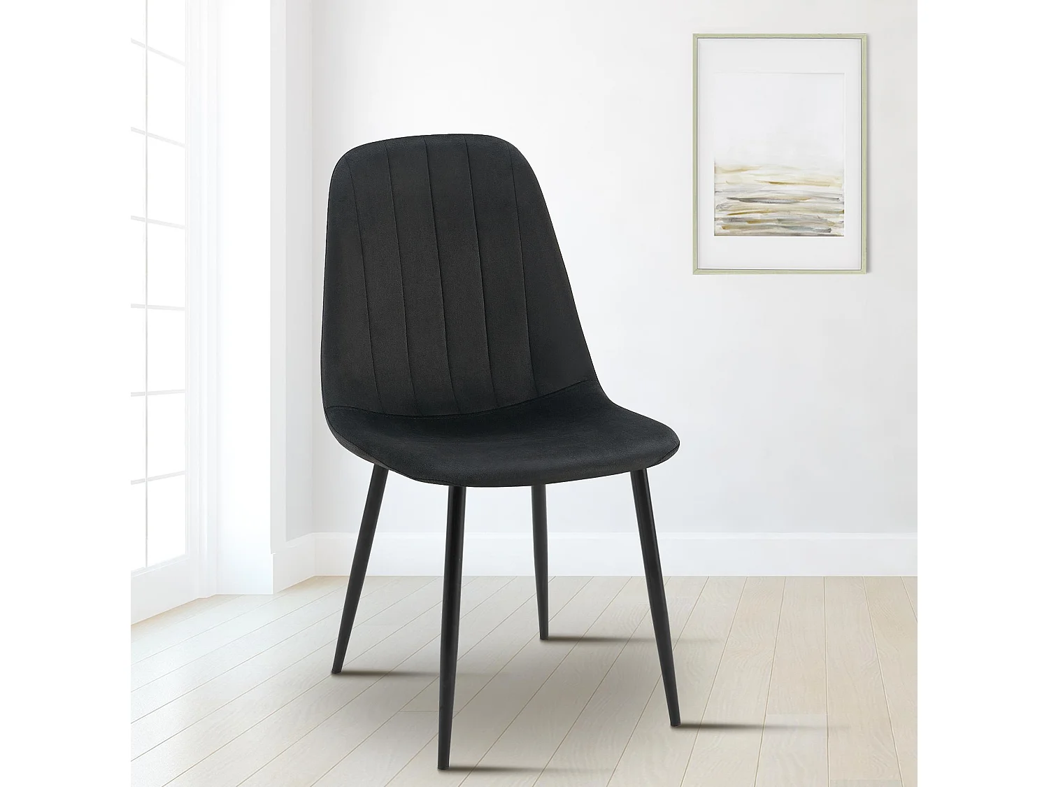 chaise salle à manger - Métal - Noir - Baxter