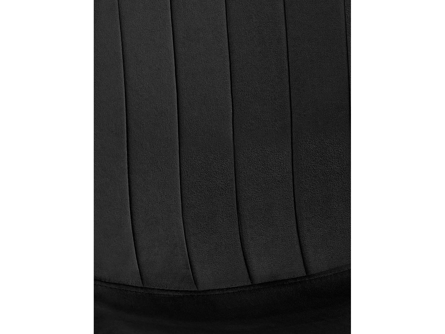 Lot de 4  chaise salle à manger - Velours - Noir - Baxter