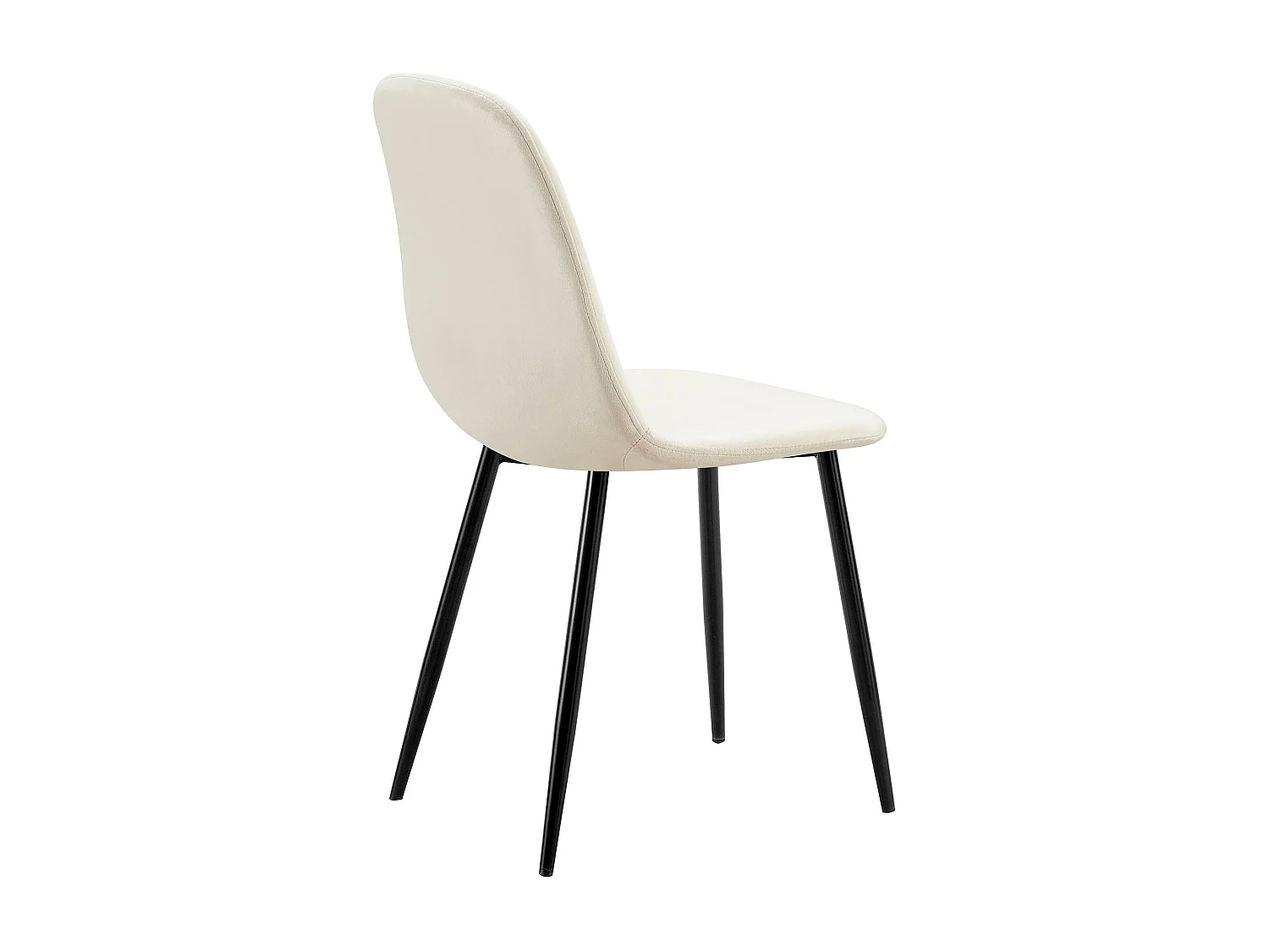 chaise salle à manger - Métal - Blanc crème - Baxter