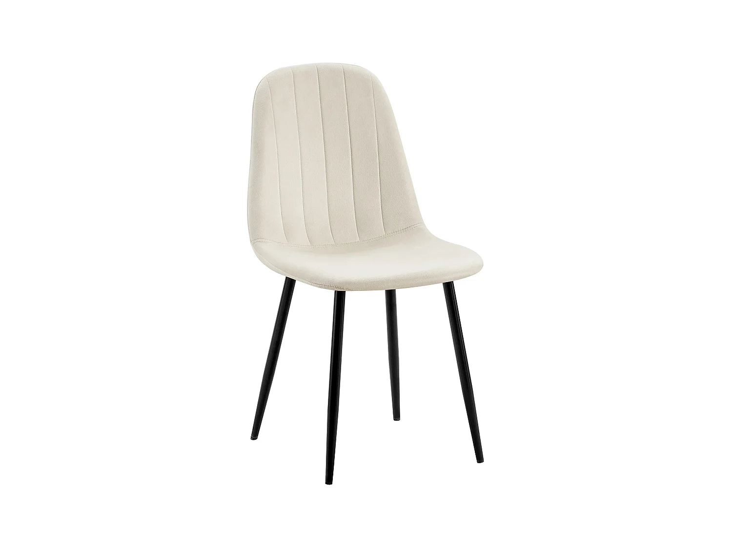 chaise salle à manger - Métal - Blanc crème - Baxter
