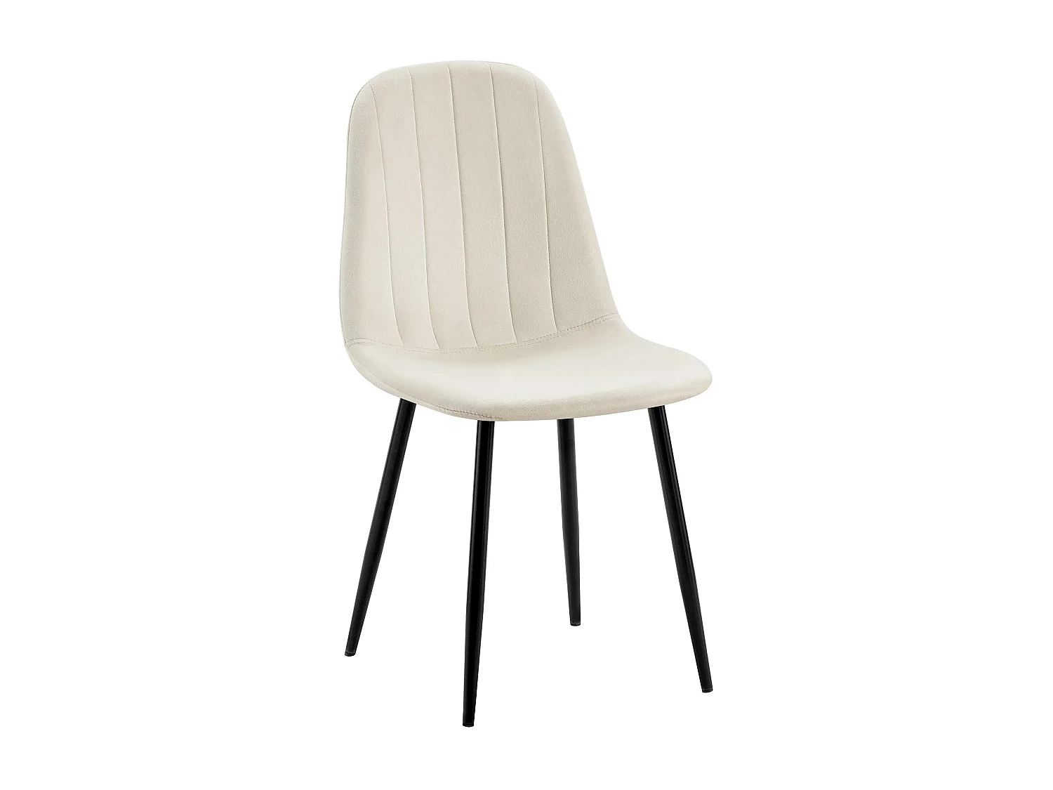 chaise salle à manger - Métal - Blanc crème - Baxter