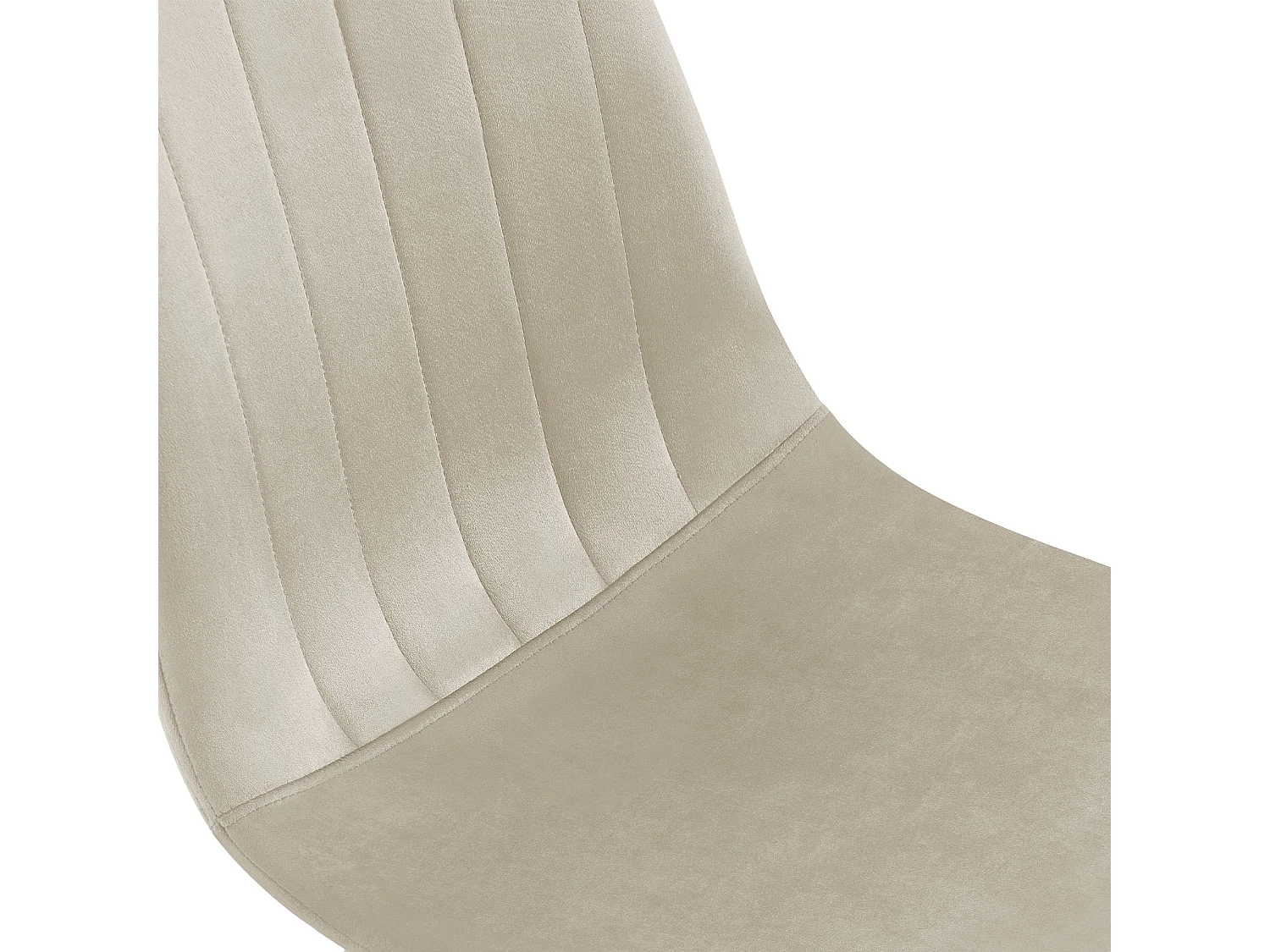Lot de 4  chaise salle à manger - Velours - Crème - Baxter