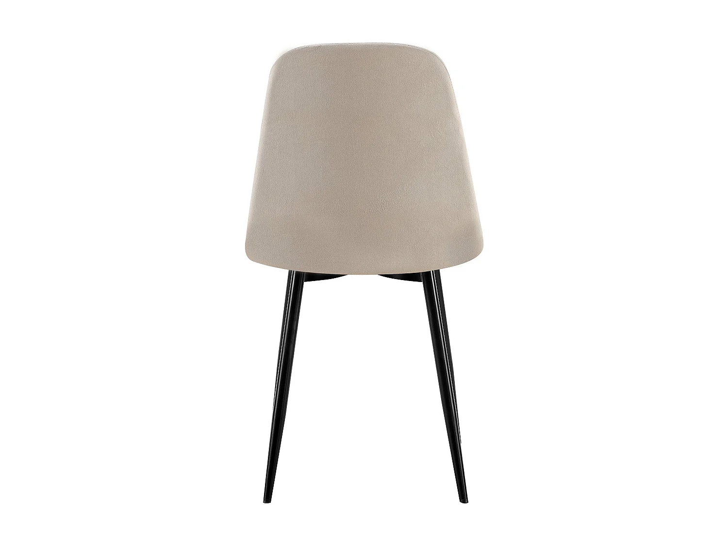 Lot de 4  chaise salle à manger - Velours - Gris - Baxter