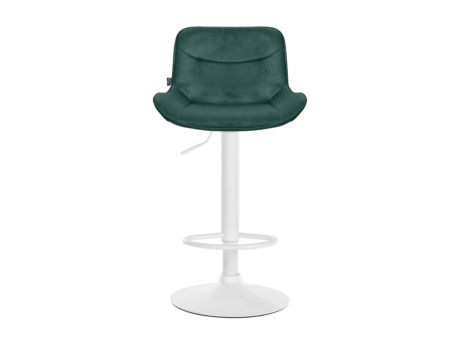 Tabouret de bar - Velours & Blanc - Vert - Vonore