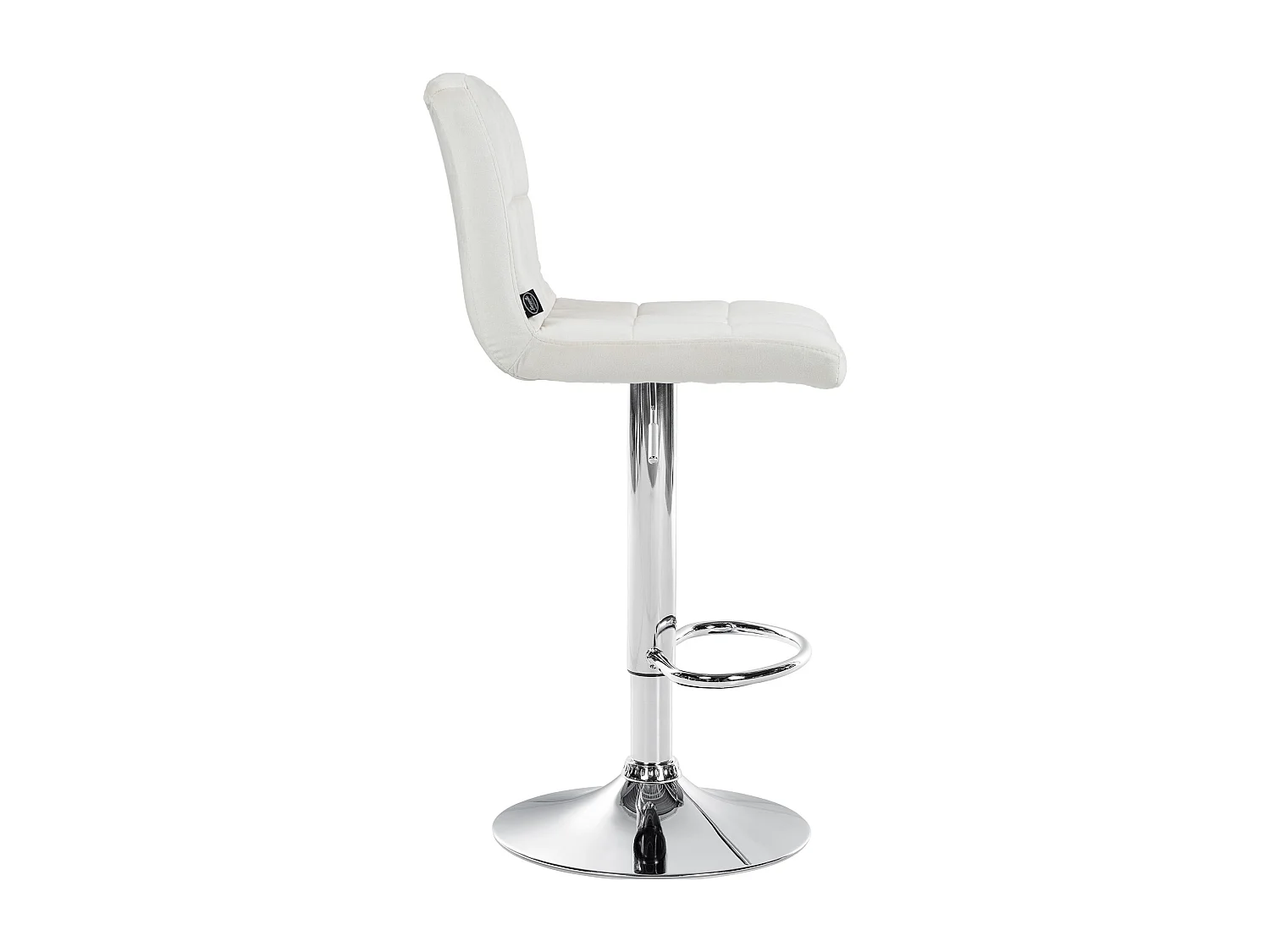 Lot de 2  Tabouret de bar - Velours & Chrome - Crème - Peru