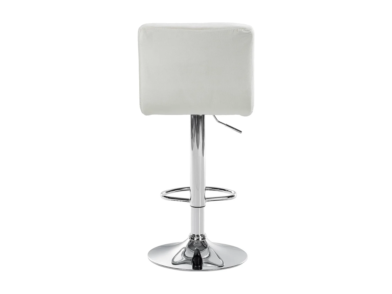 Lot de 2  Tabouret de bar - Velours & Chrome - Crème - Peru