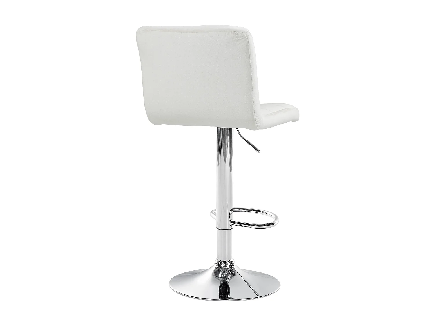 Lot de 2  Tabouret de bar - Velours & Chrome - Crème - Peru