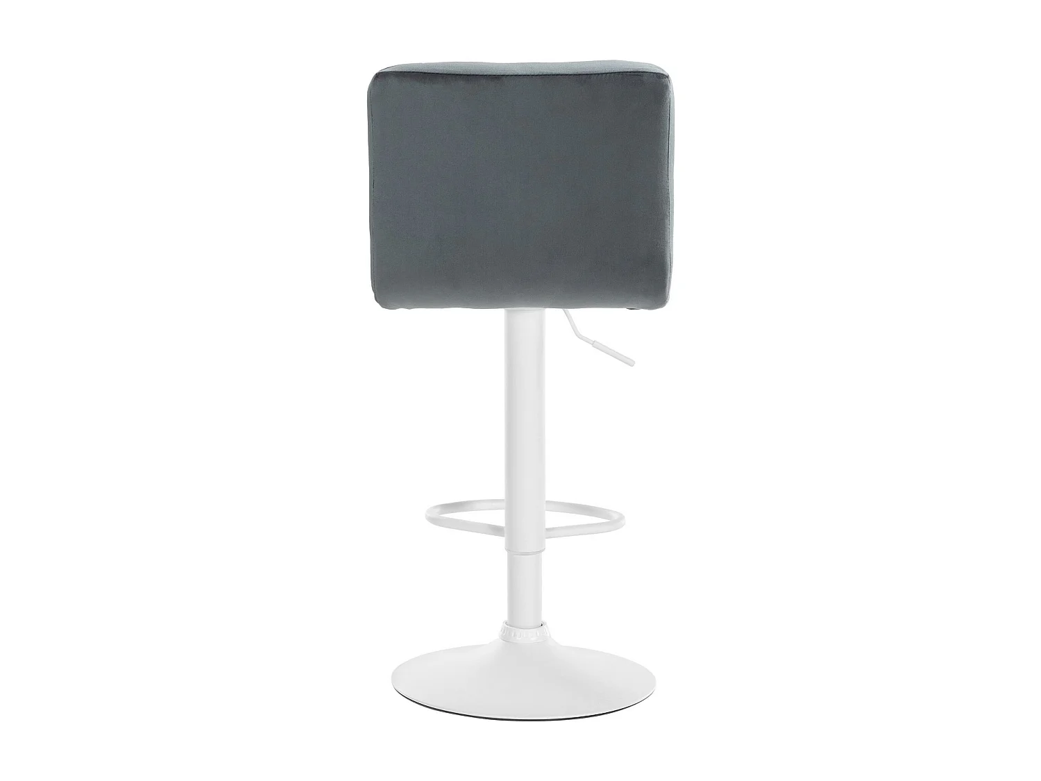 Lot de 2  Tabouret de bar - Velours & Blanc - Gris foncé - Peru