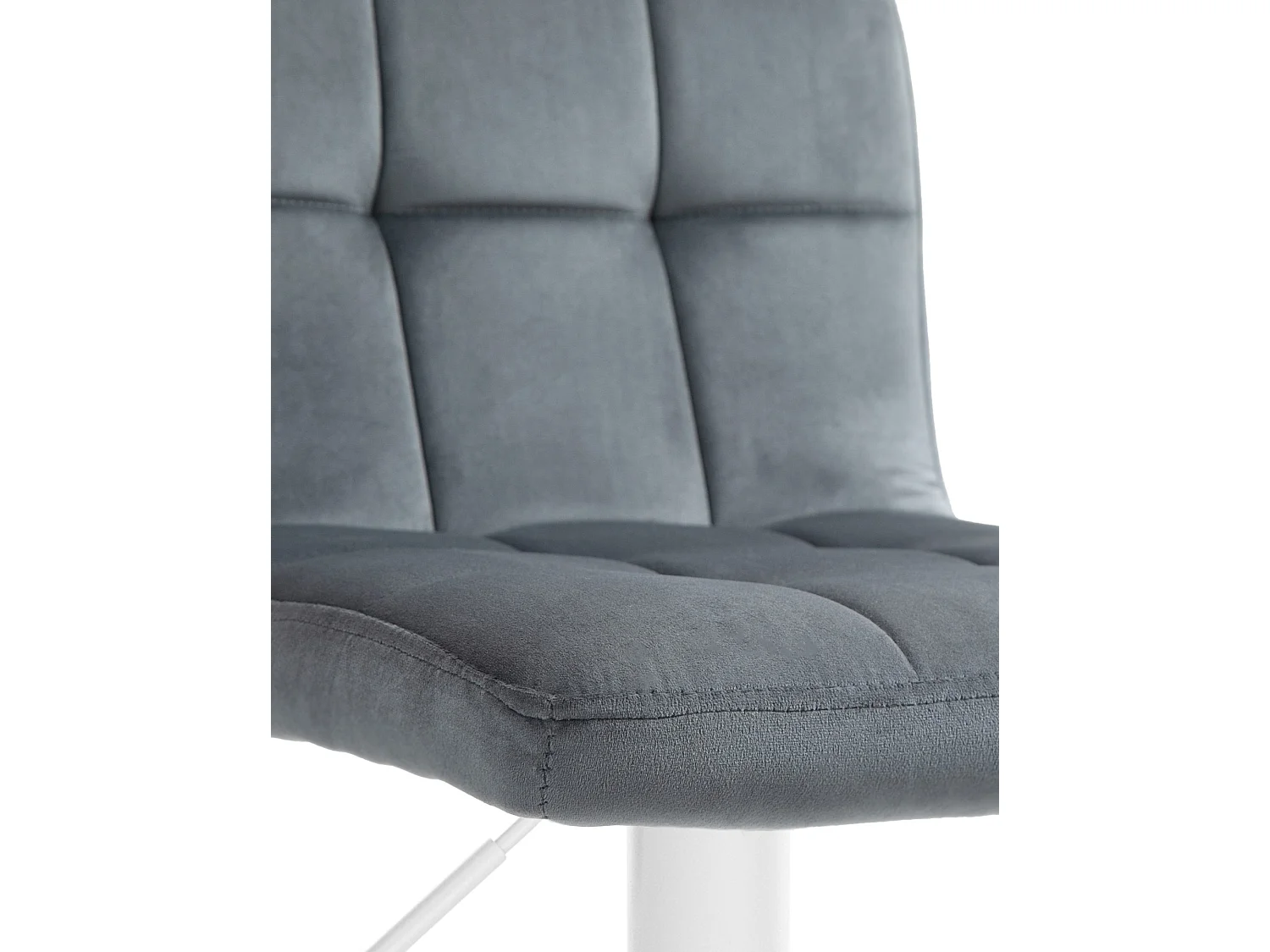 Lot de 2  Tabouret de bar - Velours & Blanc - Gris foncé - Peru