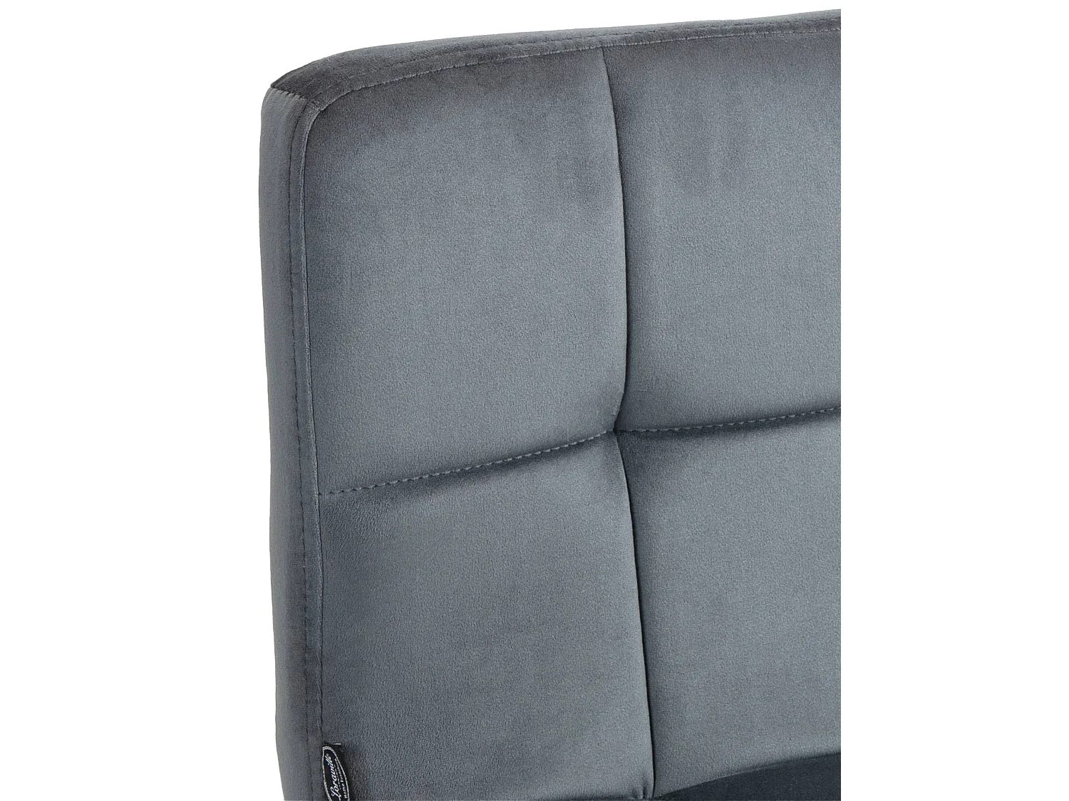 Lot de 2  Tabouret de bar - Velours & Blanc - Gris foncé - Peru