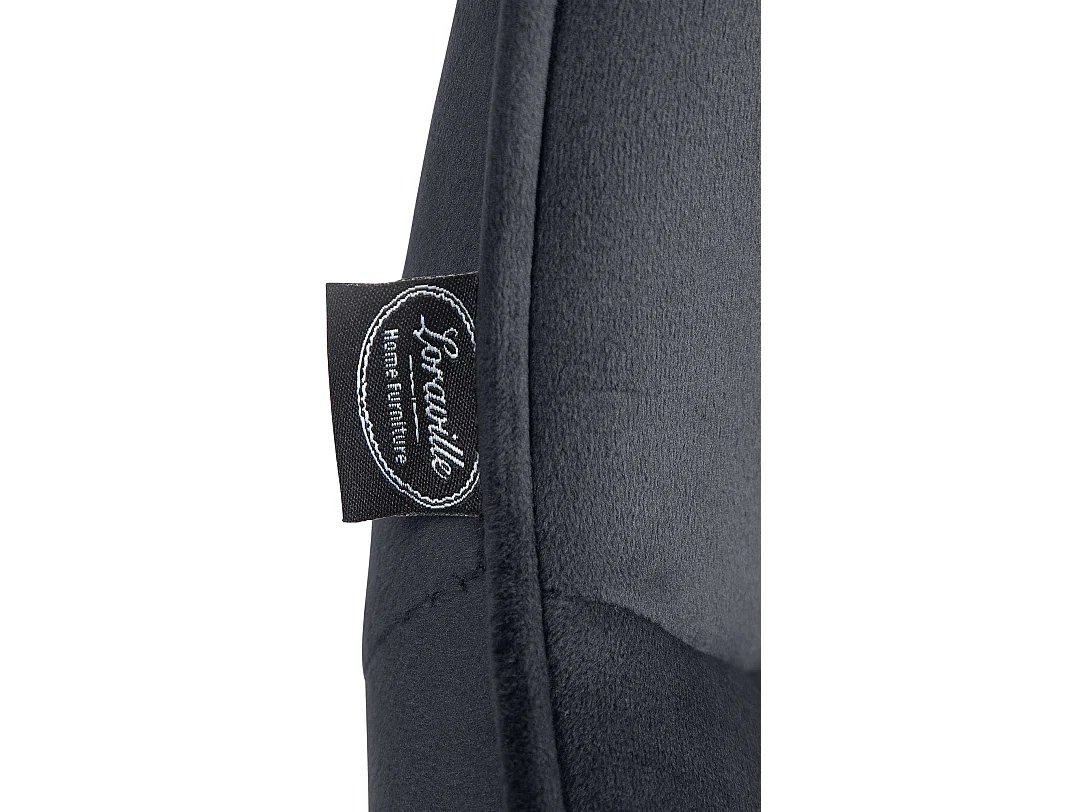 Tabouret de bar - Velours & Noir - Noir - Vonore