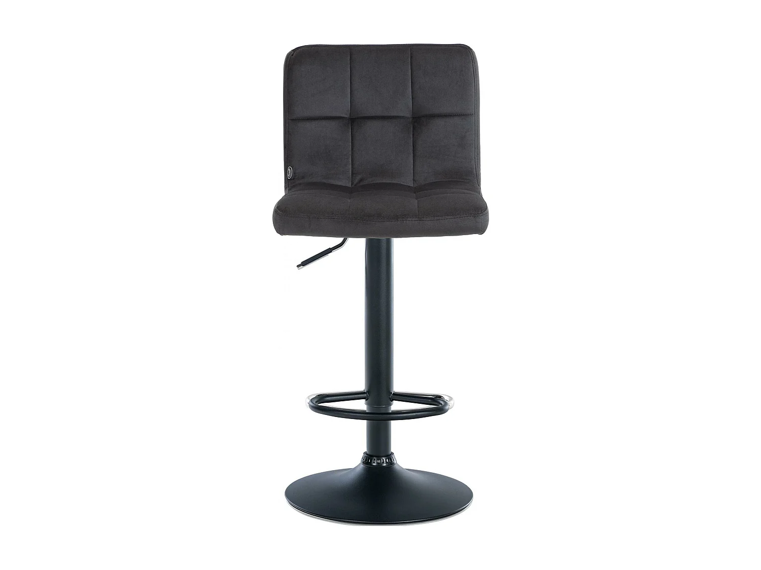 Lot de 2  Tabouret de bar - Velours & Noir - Noir - Peru