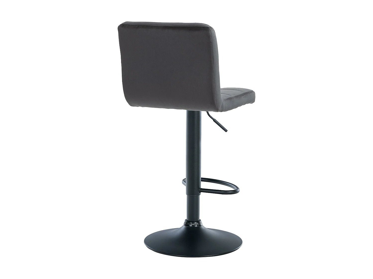Lot de 2  Tabouret de bar - Velours & Noir - Noir - Peru