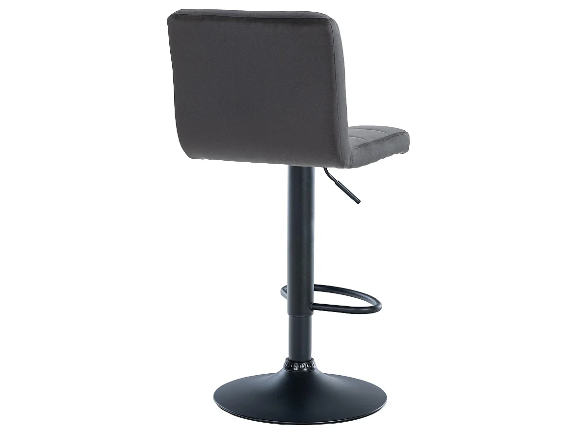 Lot de 2  Tabouret de bar - Velours & Noir - Noir - Peru